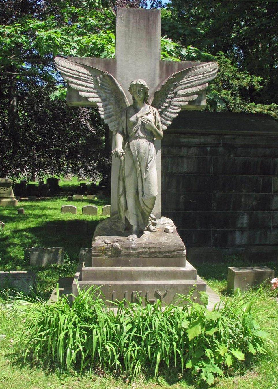 Elegant Emotional Anguish Angel Statue Garden Winged Large Sculpture 27"