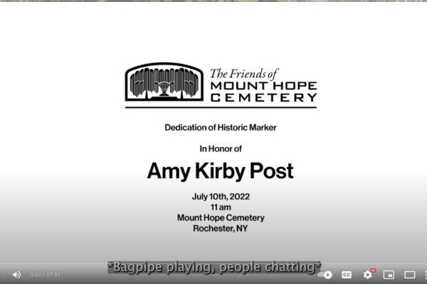 Amy Post Dedication