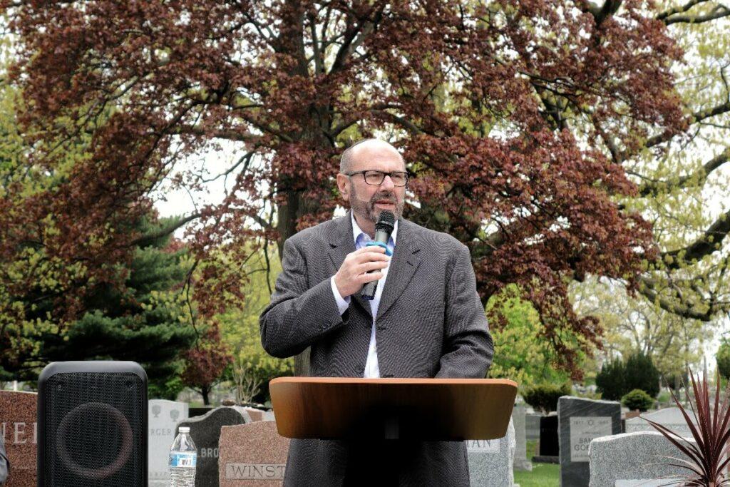 Keynote speaker, Dr. Michael Dobkowski - Mount Hope Cemetery Holocaust Dedication